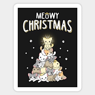 Meowy Christmas Sticker